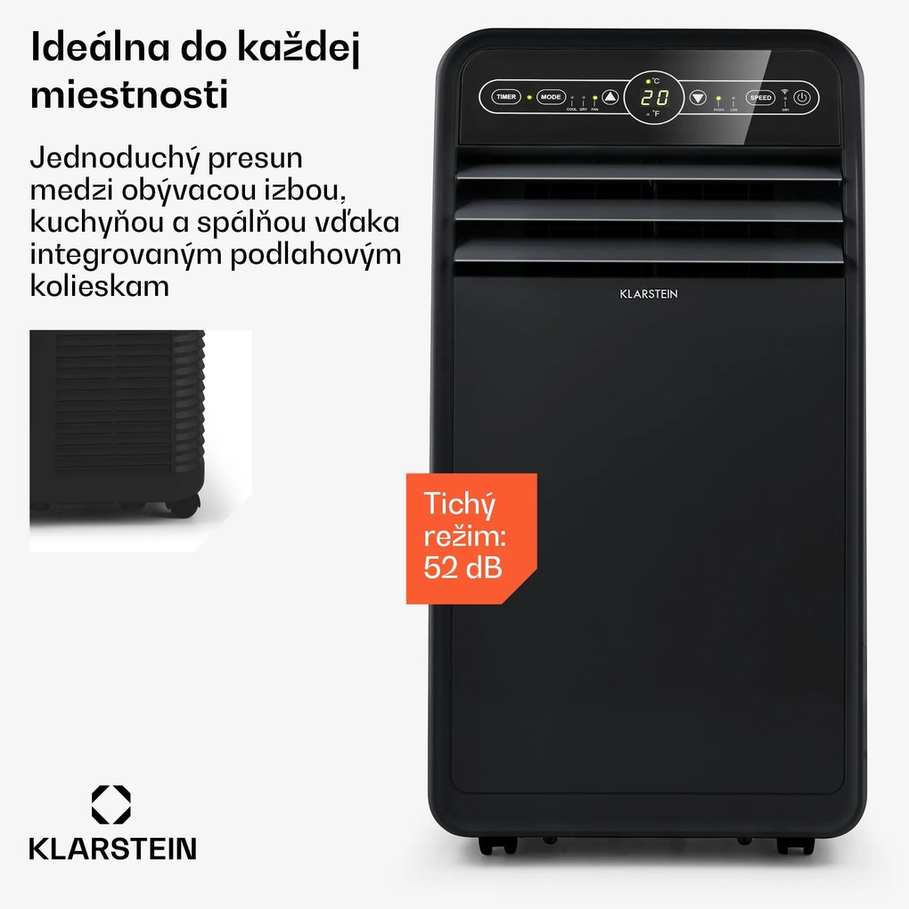 Klarstein Metrobreeze New York Smart 7k, mobilná klimatizácia, 7000 BTU/2,1 kW, A, diaľkový ovládač