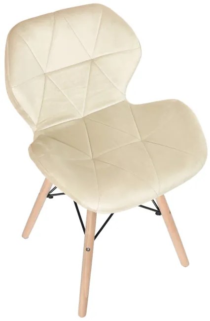 Jedálenská stolička MURET zamatová, béžová