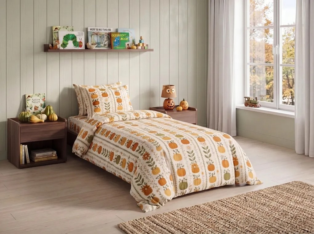 Flanelové obliečky PUMPKIN LINES farebné Rozmer obliečky: 70 x 90 cm | 140 x 220 cm