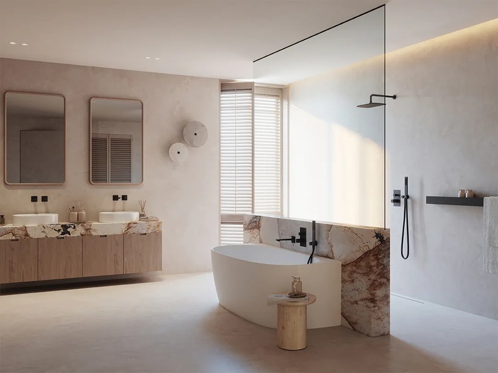 Laveo Tores, vaňová súprava pod omietku, grafitová, LAV-BVT_911P