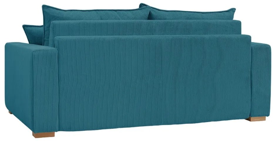 Modrá menčestrová rozkladacia pohovka 225 cm Augustin – Bobochic Paris