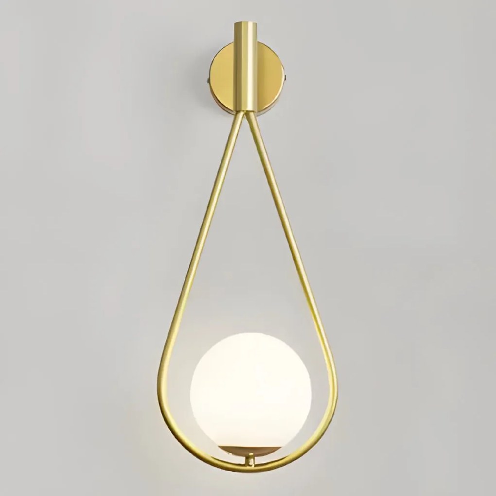 Toolight Toolight, nástenné svietidlo 1xE27, G094-1W, zlatá-biela, OSW-09719