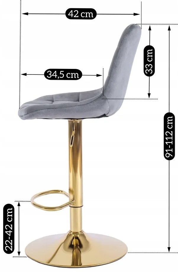 PROXIMA.store - Jedálenská barová stolička ARCOS FARBA: modrá