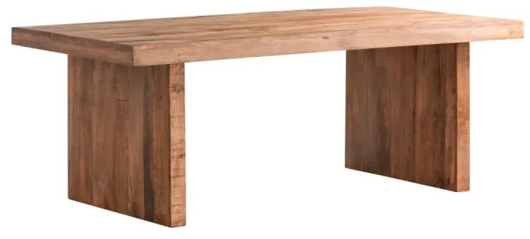 furniture-nabytek.cz - Masívny jedálenský set Cleveland z mangového dreva, lakovaný, hnedý – stôl 200 cm, 4 stoličky, lavica 190 cm