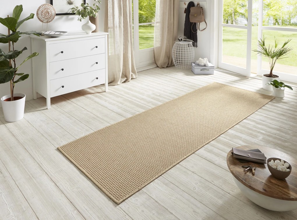 BT Carpet - Hanse Home koberce Behúň Nature 104271 Beige – na von aj na doma - 80x250 cm