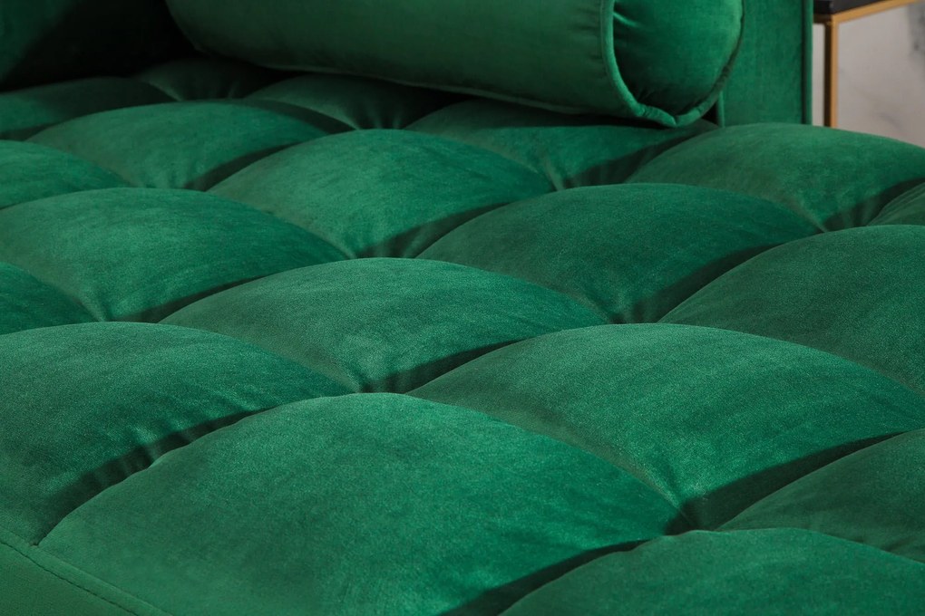 Rohová sedačka Cosy Velvet II smaragdovo zelený zamat
