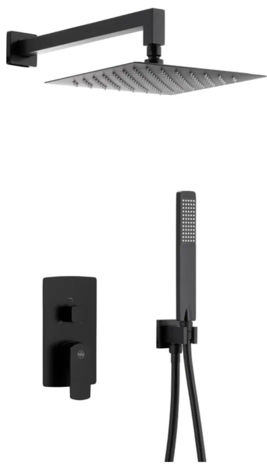 KFA Armatura 5539-511-81 - Sprchová sada s podom. batériou MOKAIT mosadz/čierna
