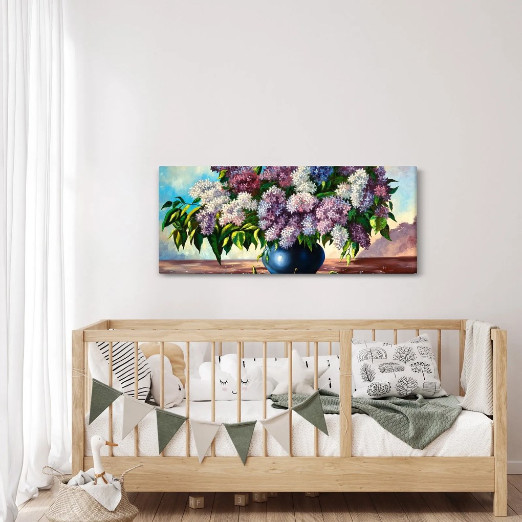 Obraz - Kytica orgovánu (120x50 cm)