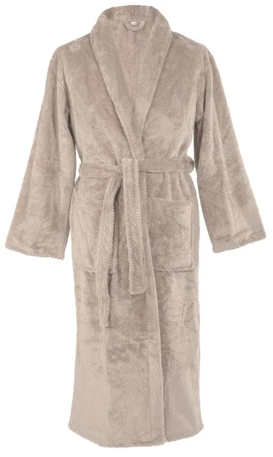 Taupe župan z mikroplyšu veľkosť S/M Pippa – Tiseco Home Studio
