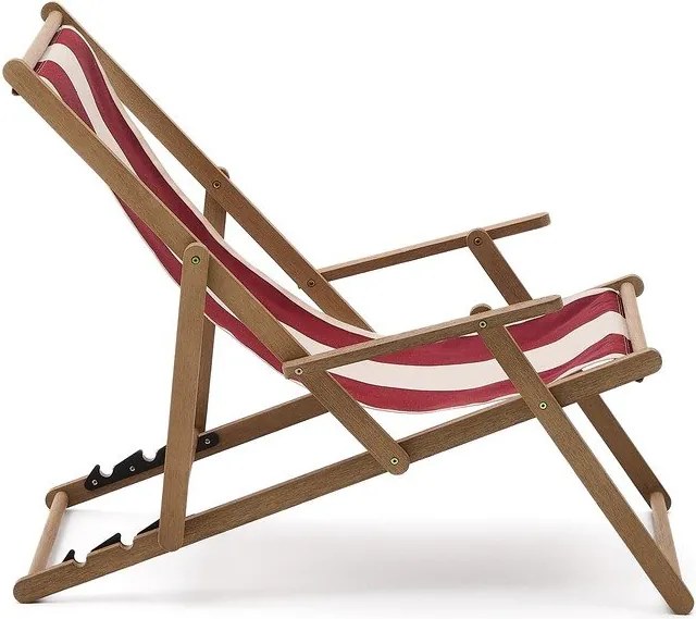 Červené drevené záhradné ležadlo Vilara – Kave Home