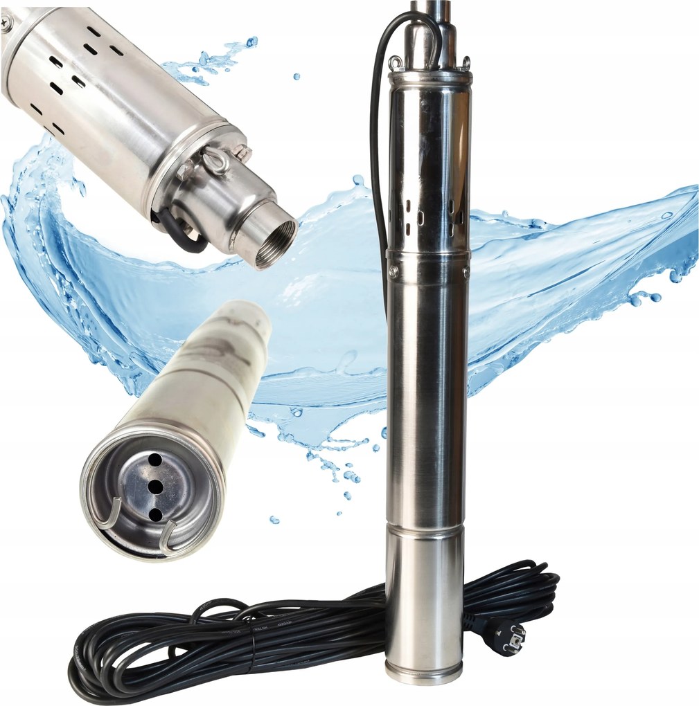 Ponorná Pumpa 3.5" Deep 2700 L/h 550 W Do Studne Na Zavlažovanie Vody, Skrutková