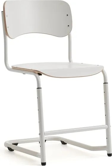Študentská stolička ELEVATE, nastaviteľná výška: 460-520 mm, biela