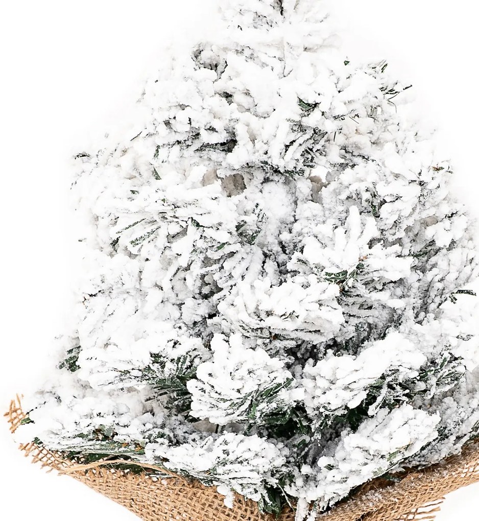 Zasnežený stromček v jute Tiga, 30 cm, 30 cm