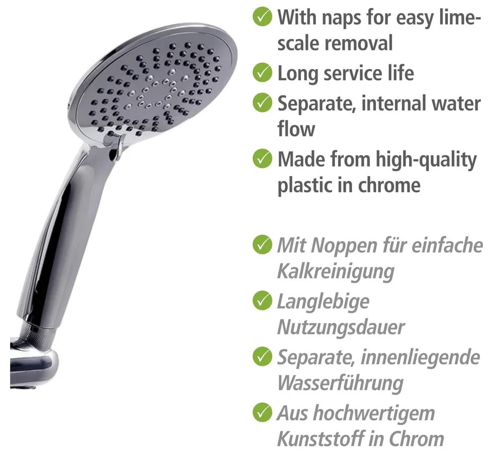 Sprchový set z nerezovej ocele v lesklej striebornej farbe 66 cm Young - Wenko