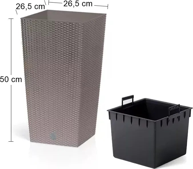 Plastový kvetináč DRTS265 26,5 cm - mocca