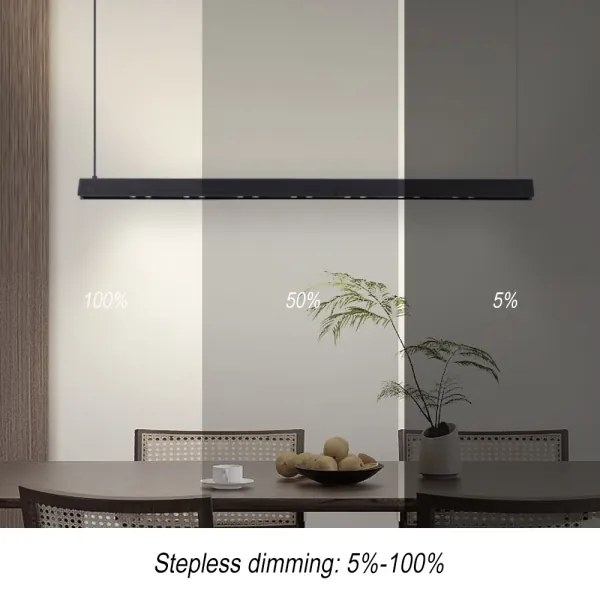 Immax NEO 07306L-LED Stmievaný luster na lanku MADEIRA 26W/230V Wi-Fi Tuya 122 cm čierna