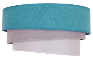 Duolla - Luster na lanku TRIO 1xE27/15W/230V pr. 45 cm tyrkysová/šedá/biela