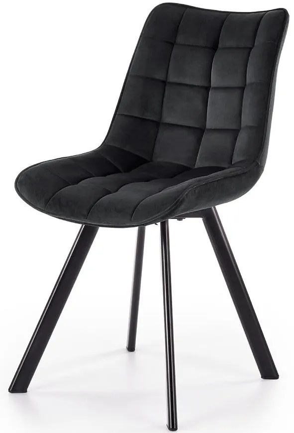 Stolička K332 Velvet/Kov čierna