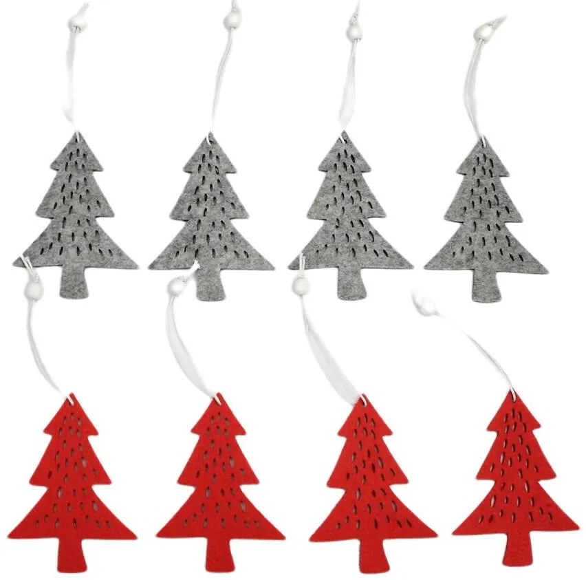 Dekorácia na zavesenie z filcu 11 cm 4 ks 37034