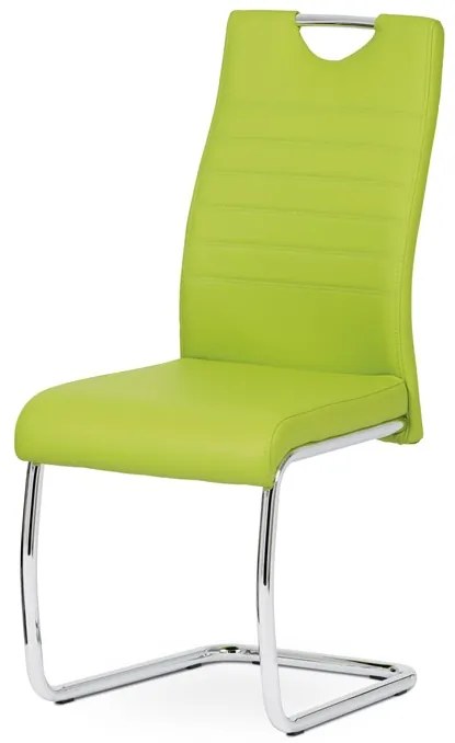 BONTEC Jedálenská stolička, šedá, ekokoža, DCL-418 GREY Farba: Zelená