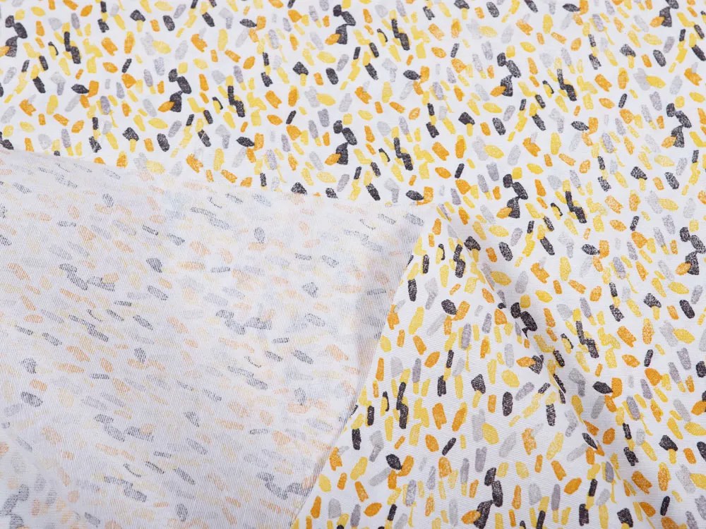 Biante Dekoračný obdĺžnikový obrus Leona LN-045 Žltosivé čiarky na bielom 130x180 cm