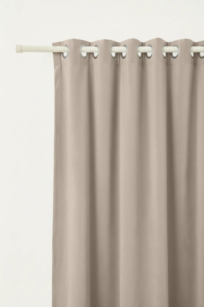 Velúrový záves SOFT VELVET béžový na riasiacu pásku Rozmer: 140x270 cm