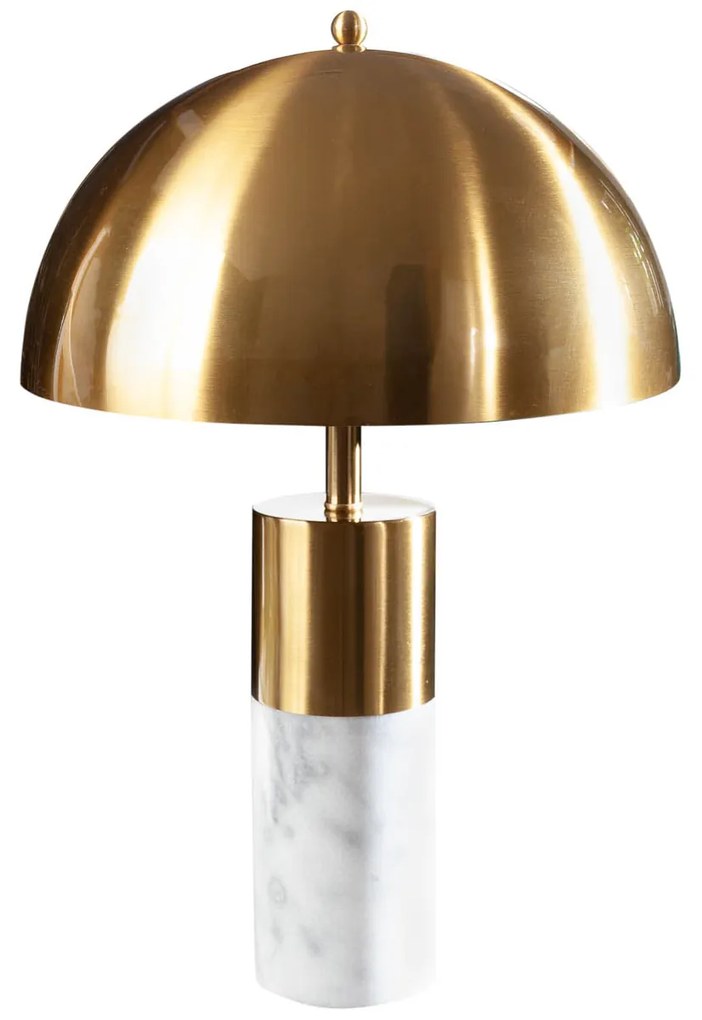Stolná lampa Burlesque zlatá mramorová biela