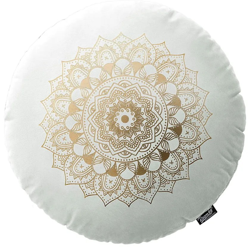 Room99 Dekoračný vankúš Okrúhly CALMY 45 cm Mandala Farba: Púdrová