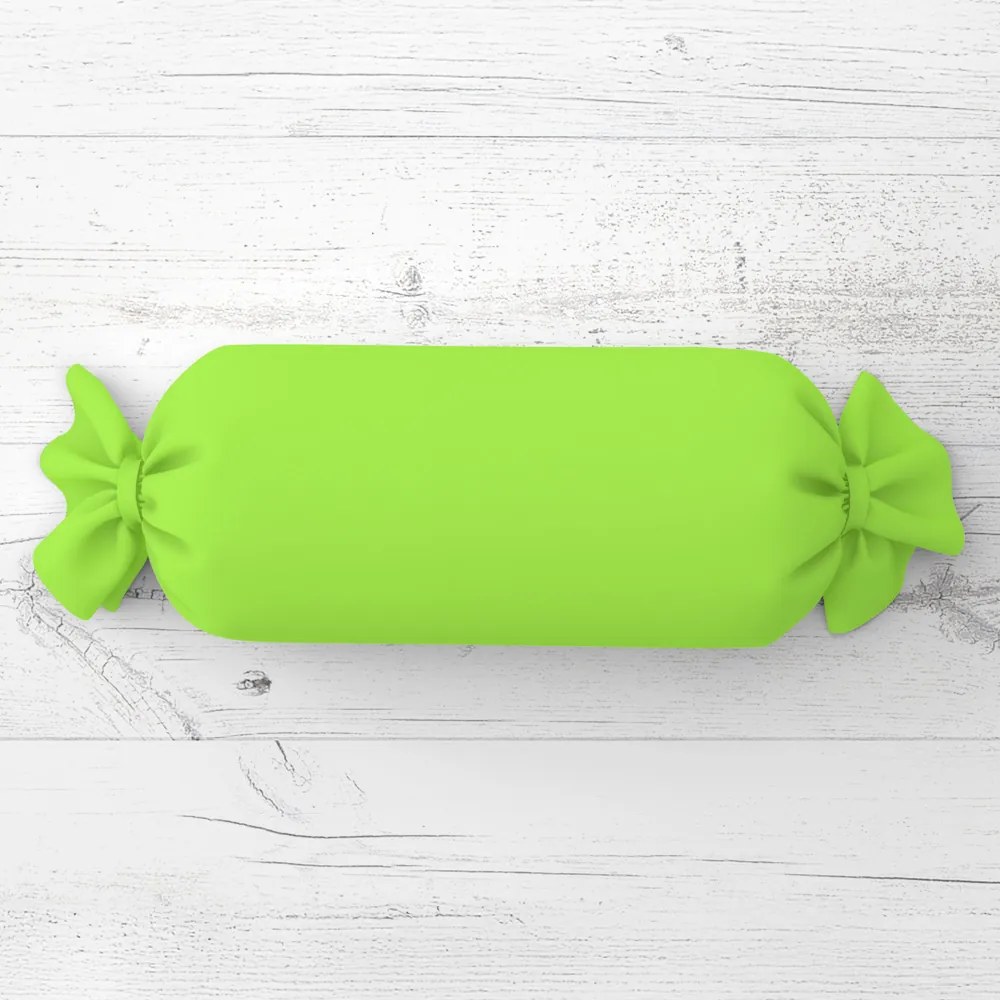 Biante Vankúš valec bonbon Rongo RG-041 Žiarivý zelený 15x40 cm