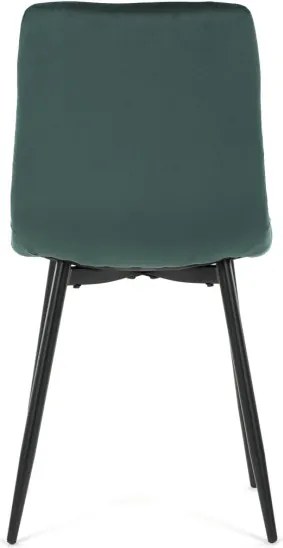 Jedálenská stolička zamatová, zelená CT-281 GRN4