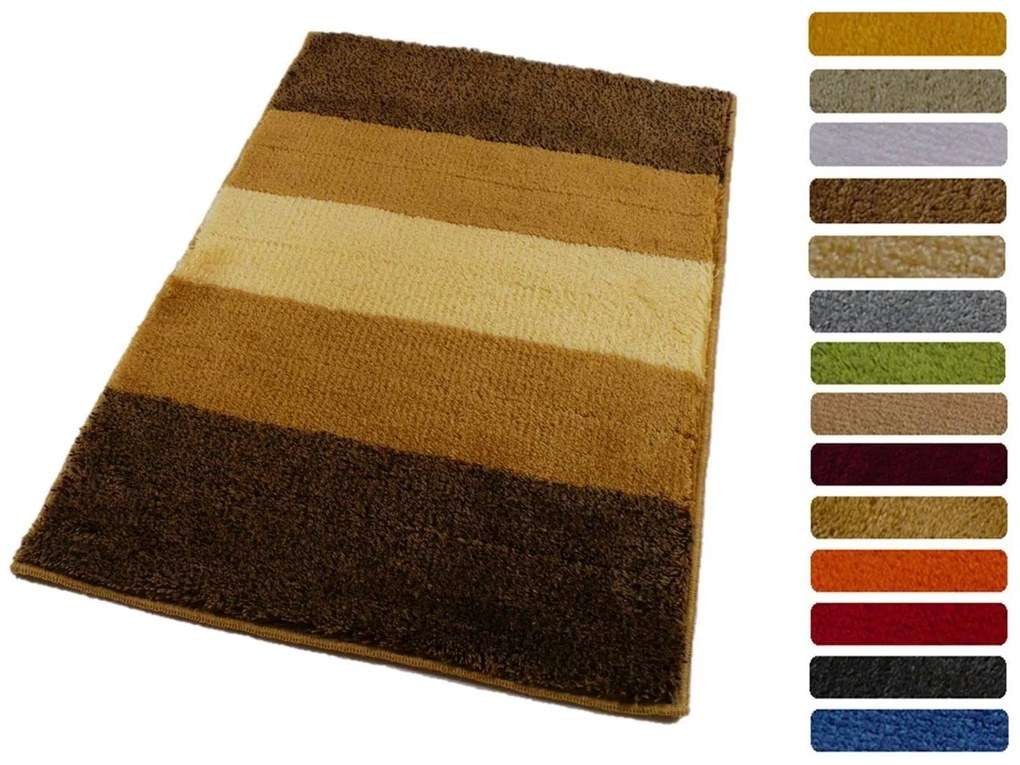 ROUTNER Kúpeľňová predložka BARLETTA Tmavohnedá 10704 - Tmavohnedá / 50 x 80 cm 10704