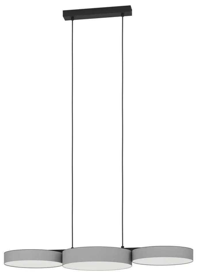 Eglo 900856 - LED RGBW Stmievateľný luster na lanku BARBANO-Z 3xLED/7,5W/230V šedá