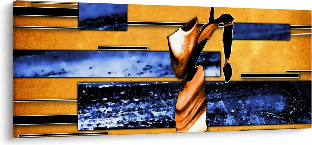 Obraz abstraktné maľby (120x50 cm)