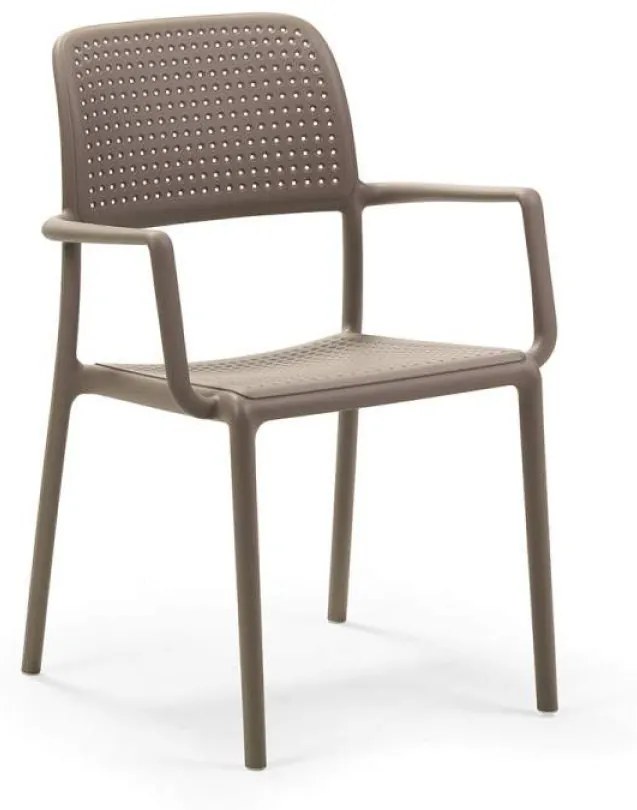 BORA ARMCHAIR záhradná stolička s podrúčkami bianco