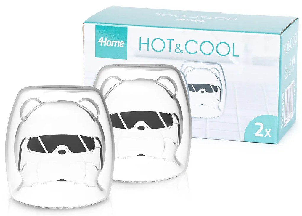 4Home Termo pohár Hot&Cool Polar Bear 200 ml, 2 ks