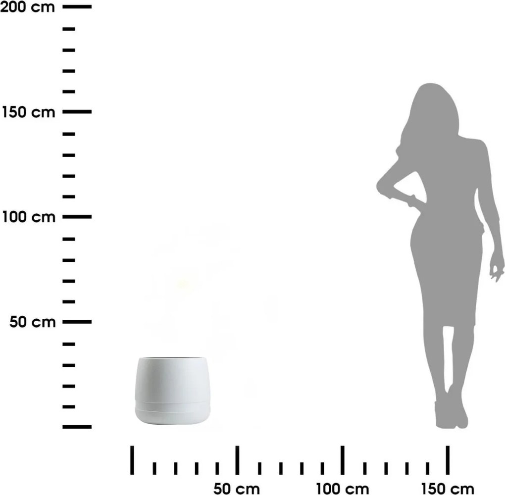 PLASTOVÝ KVETINÁČ LUNA VASE 35X30 CM BIELA