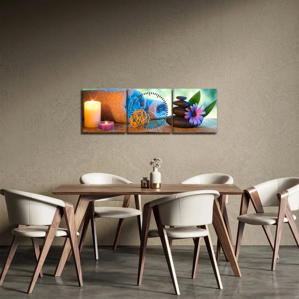 Obraz - Relaxačný masérsky obraz (s hodinami) (90x30 cm)