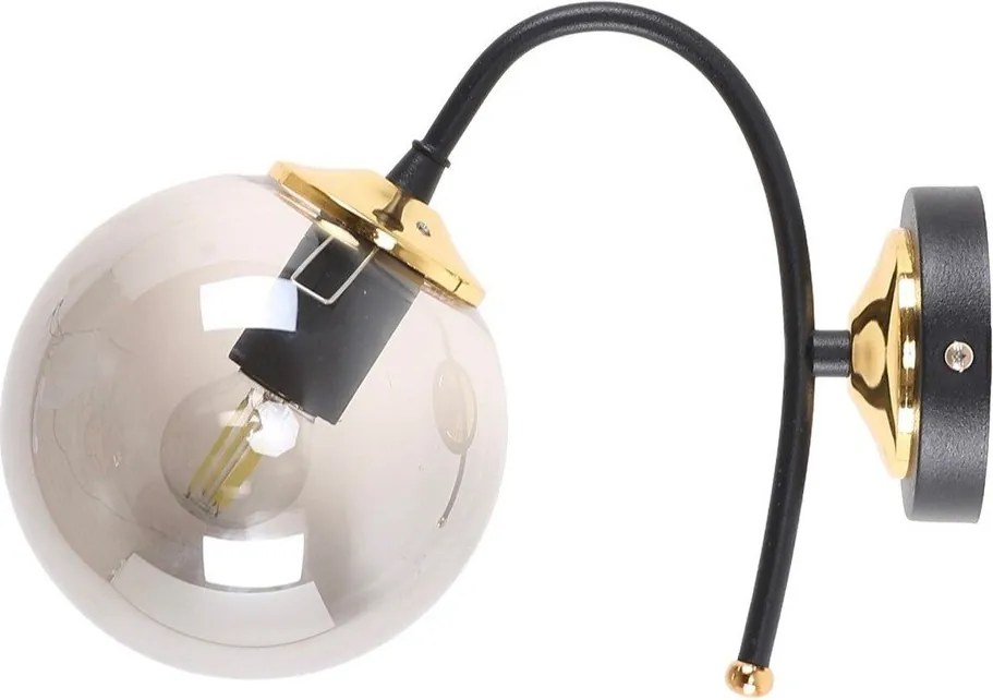 Čierne/sivé nástenné svietidlo ø 15 cm Yoyo – Squid Lighting