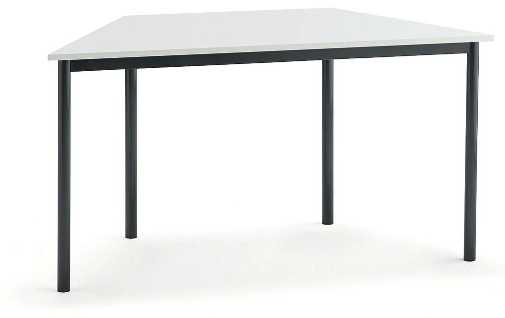 Stôl SONITUS TRAPETS, 1200x600x720 mm, HPL - biela, antracit