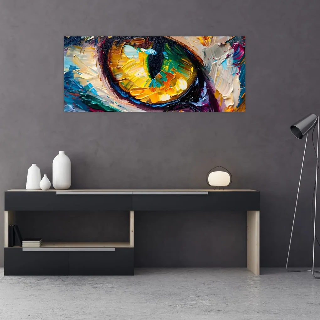 Obraz - Maľba mačacieho oka (120x50 cm)
