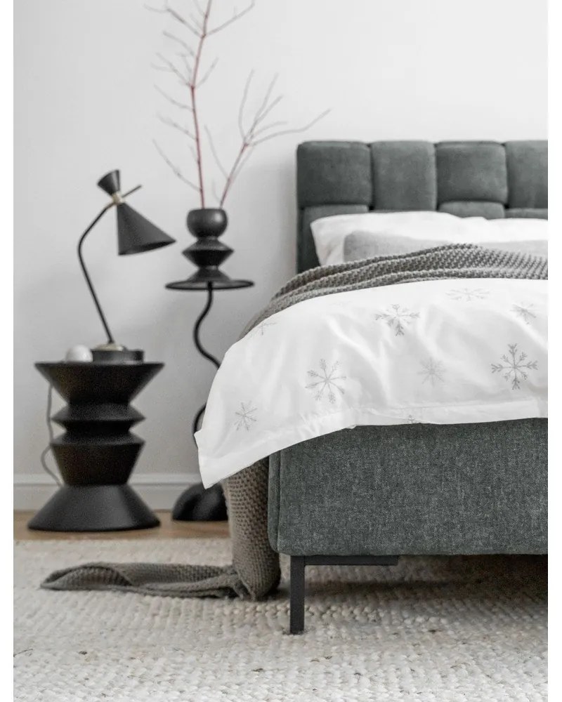 Svetlozelená čalúnená dvojlôžková posteľ s roštom 180x200 cm Eve – Miuform