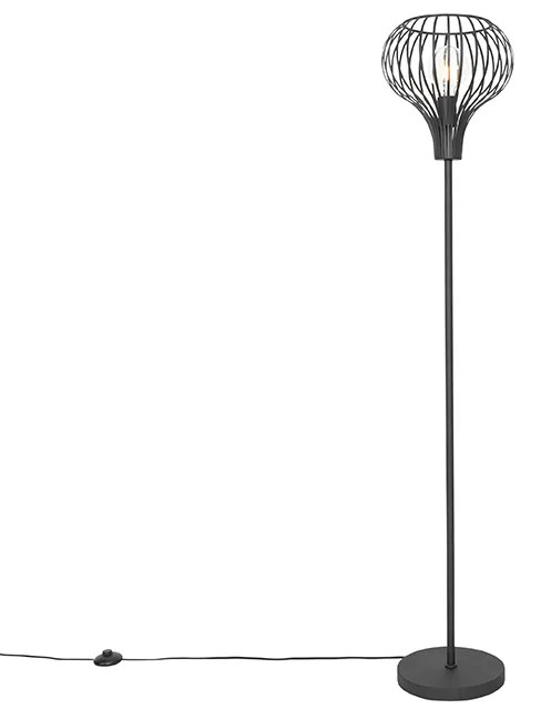 Moderná stojaca lampa čierna - Saffira
