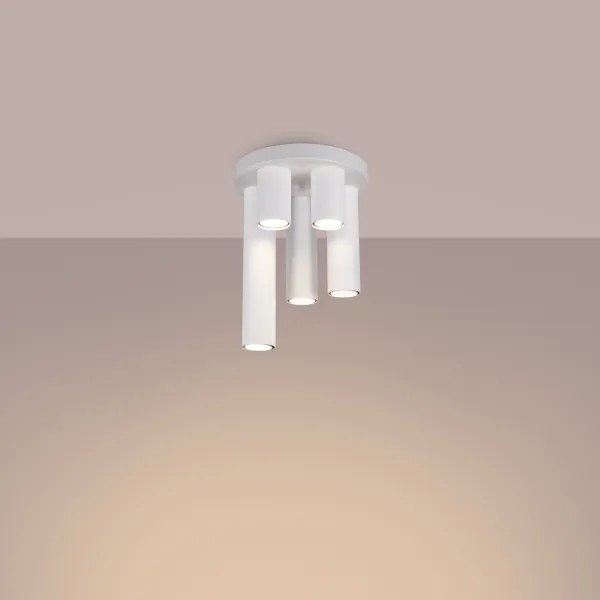 Sollux SL.1465 - Bodové svietidlo LAGOS 5xGU10/10W/230V biela