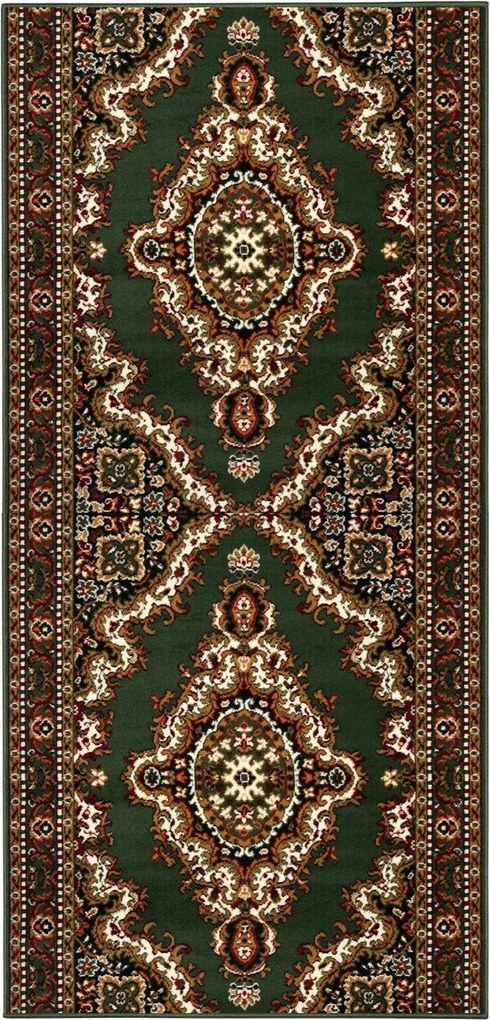 Alfa Carpets, Behúň na mieru TEHERAN T-102 green, šíre 120 cm, zelená, chodba / predsieň