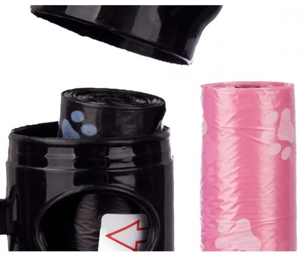 Puzdro na sáčky pre psov s rolkami (3 ks)