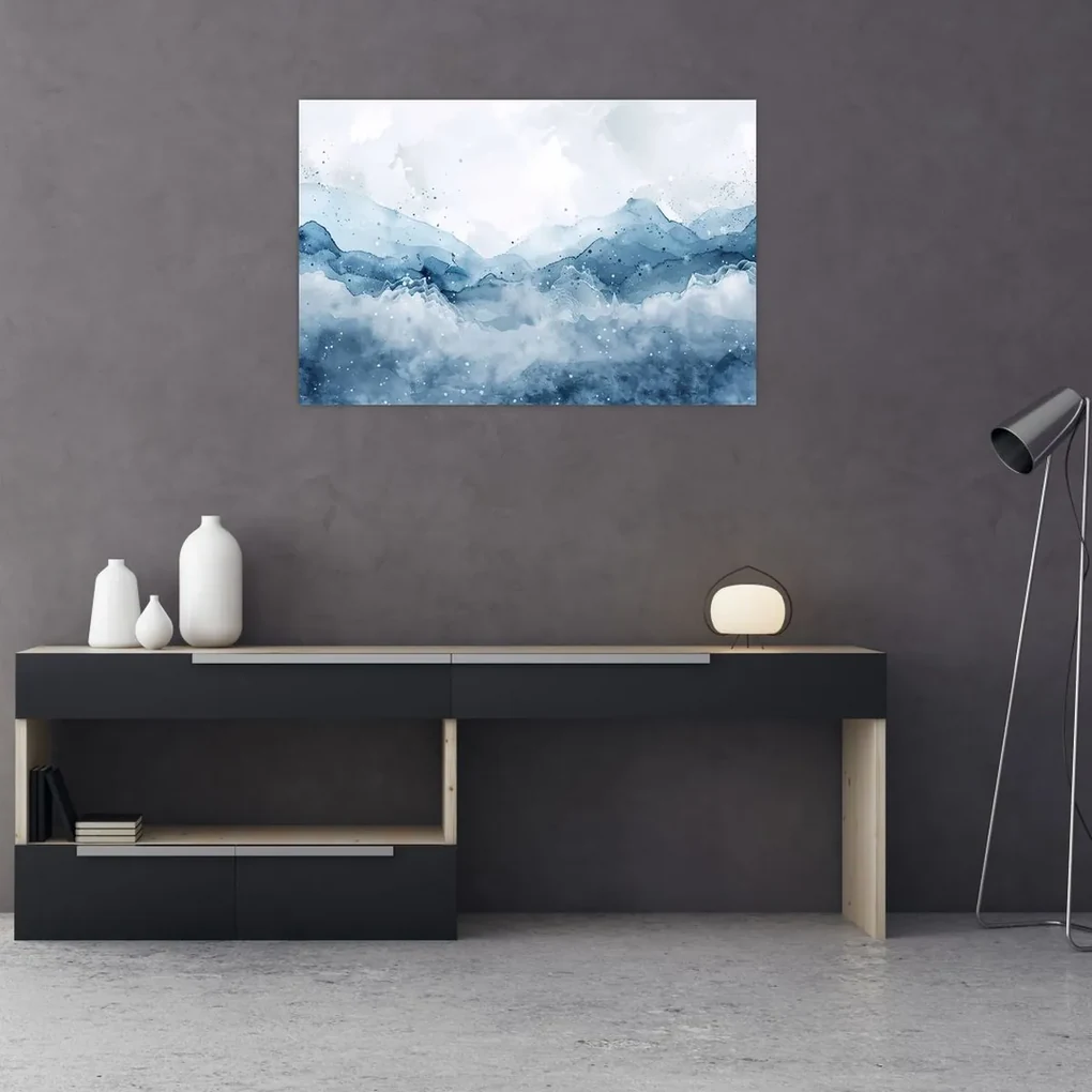 Obraz - Mraky a vlny, akvarel (90x60 cm)