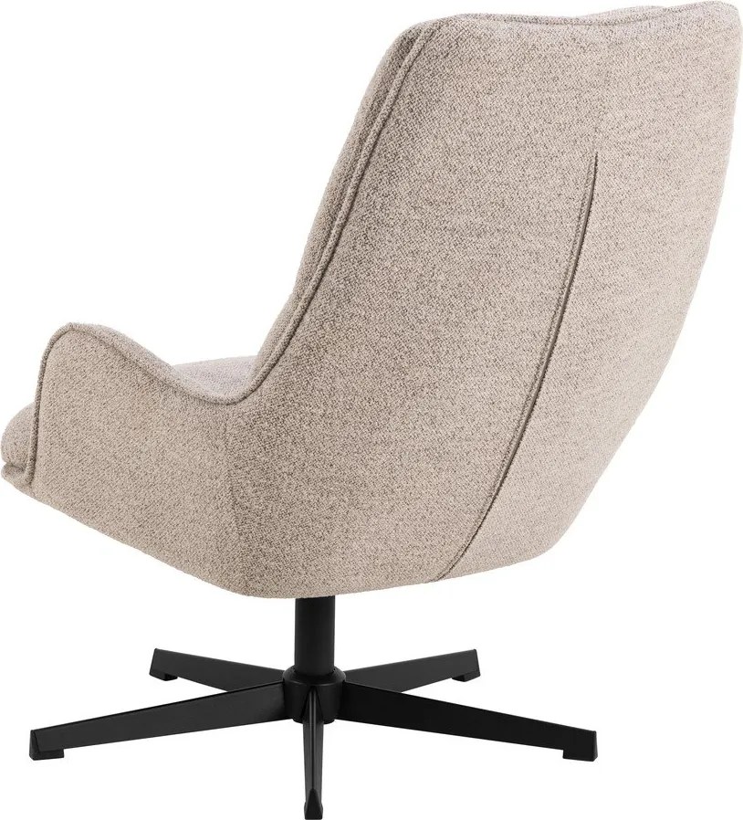 Béžové otočné kreslo z textílie buklé Bosley – Actona