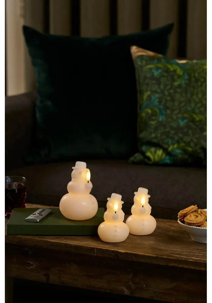 Biela vianočná svetelná dekorácia ø 9 cm Eva – Sirius