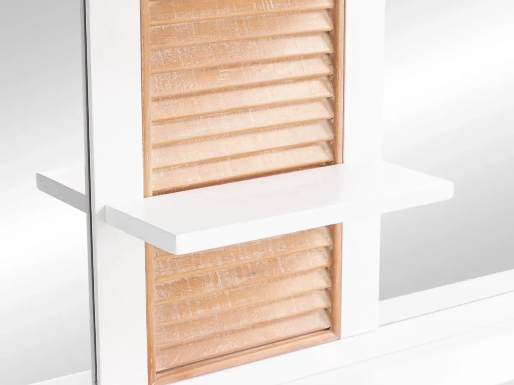furniture-nabytek.cz - 2dílná koupelnová sada Capera, masivní borovice/MDF, lakovaná, bílá/hnědá