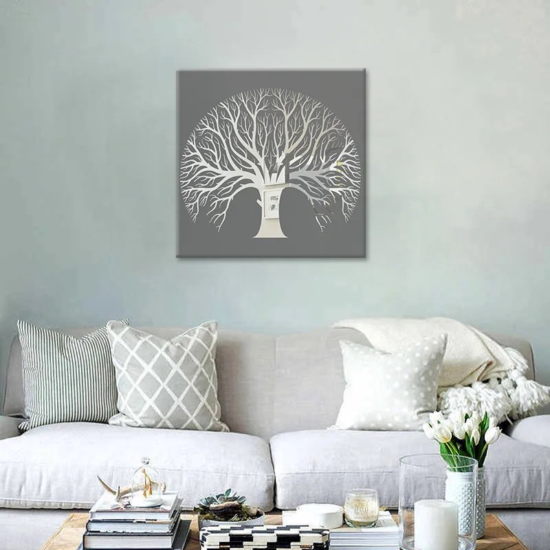 Obraz Sivý Strom na zrkadle Mirrora 61 - 50x50 cm